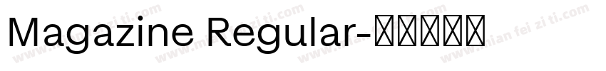Magazine Regular字体转换